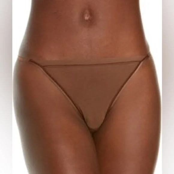 NWT SKIMS Summer Mesh String Thong in Jasper - Picture 4 of 4